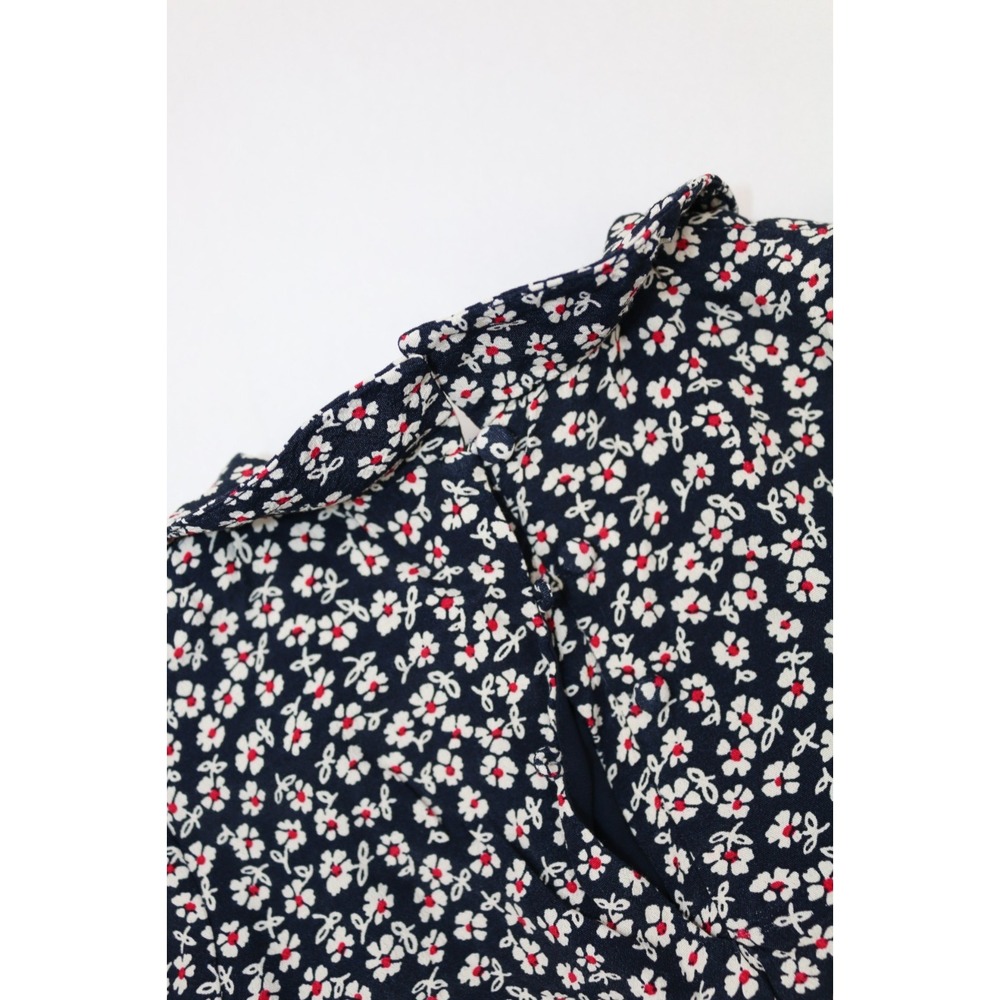 Polo Ralph Lauren Dress Girls Sz 6 Blue Floral Fit Flare Button Lined Collared - Picture 7 of 13